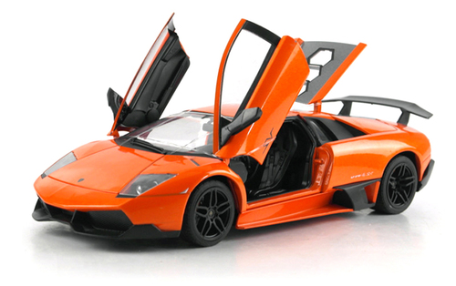 Машинка радиоуправляемая 1:18 Meizhi Lamborghini LP670-4 SV металлическая (оранжевый)