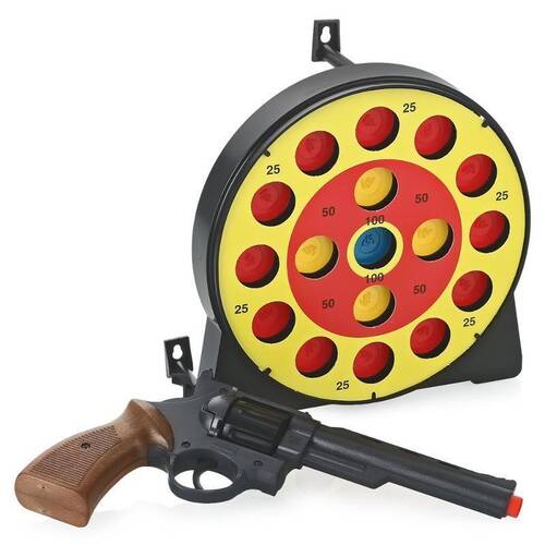 Игрушечные ружьё и пистолет Edison Giocattoli Multitarget набор с мишенями и пульками (629/22)