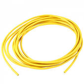 Провод силиконовый QJ 28 AWG (желтый), 1 метр