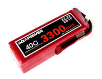 Аккумулятор AGA POWER Li-Pol 3300mAh 22.2V 6S 40C Softcase 41x44x134мм T-Plug