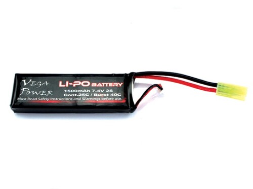LP7415 Li-Po Battery (7.4V 1500mAh 2S 25C) w/Small Tamiya Plug