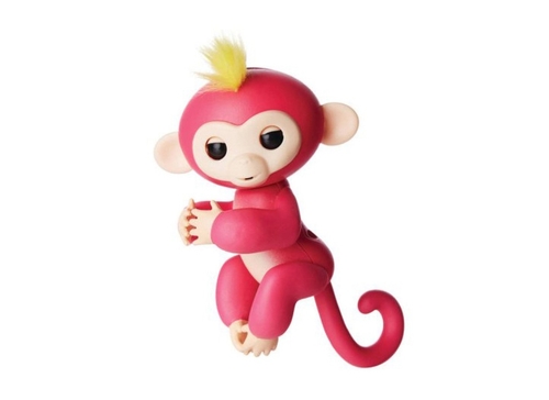 Ручная обезьянка на бат. Happy Monkey интерактивная (розовый)