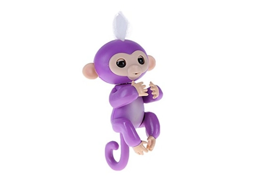 Ручная обезьянка на бат. Happy Monkey интерактивная (фиолетовый)