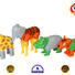 Пазл 3D детский магнитные животные POPULAR Playthings Mix or Match (тигр, крокодил, слон, жираф) - фото 1