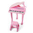 Детское пианино синтезатор Baoli "Маленький музикант" с микрофоном и стульчиком 37 клавиш (розовый) - фото 2