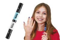 Детский лак-карандаш для ногтей Malinos Creative Nails на водной основе (2 цвета Белый + Голубой)