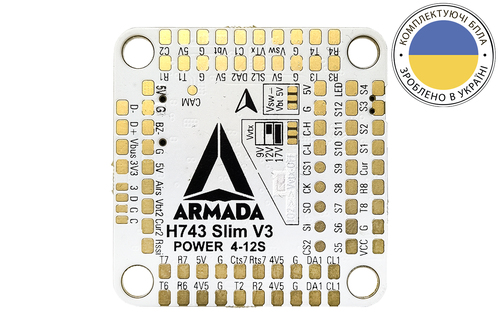 Політний контролер для мультикоптера ARMADA H743 SLIM V1 ICM42688Px2