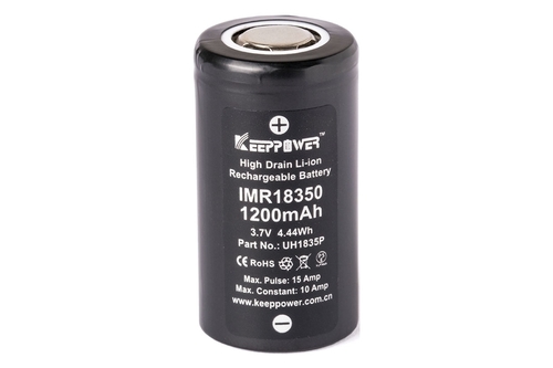 Аккумулятор Li-Ion 18350 Keeppower 1200мАч 10А